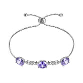 Round Birthstone June Alexandrite Bracelet Sterling Silver - Bracelet - Aurora Tears